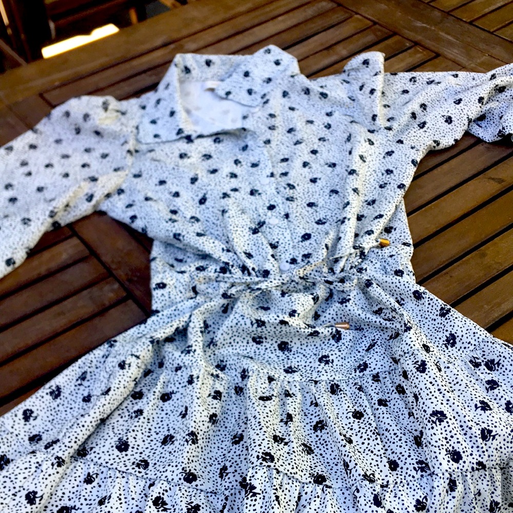 Cute white and navy blue dress